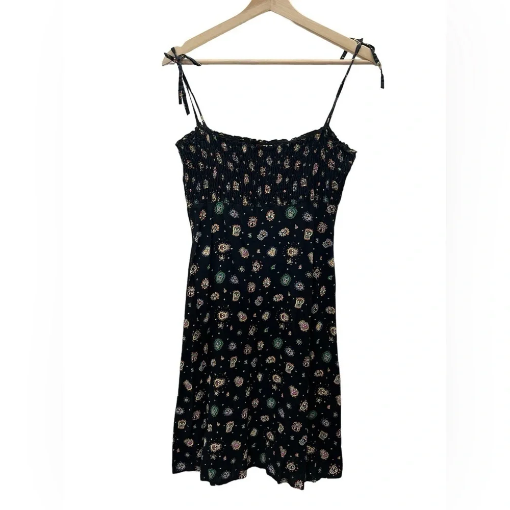 H&M Sugar Skull Cinco De Mayo Spanish Midi Dress Size Small